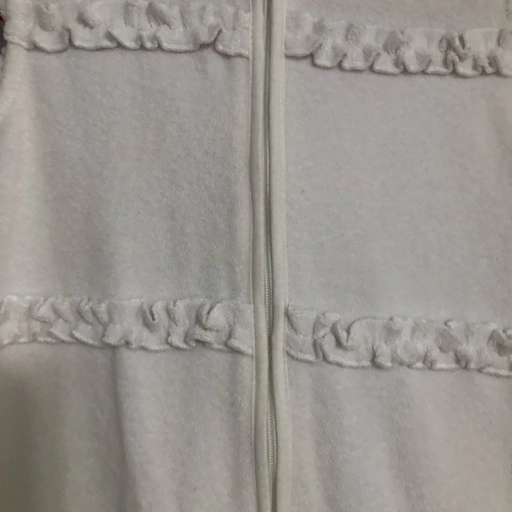 Hartstrings‎ white Ruffle Hooded Zip swim cover up girls size 4 summer beach